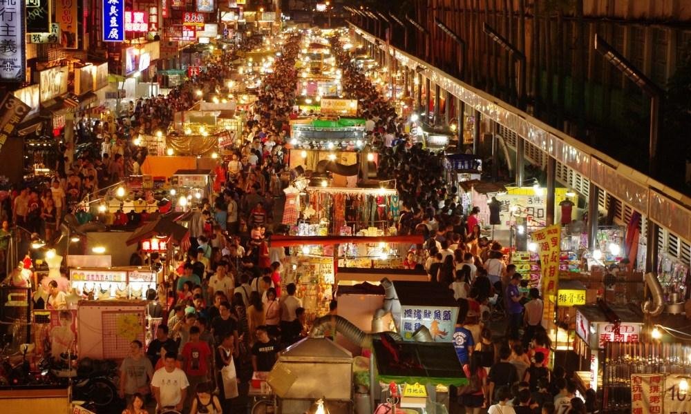 Variety of traditional Vietnamese street food dishes at Hanoi Night Market