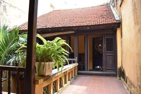 Preserved Vietnamese heritage house in Hanoi Old Quarter showing traditional architecture