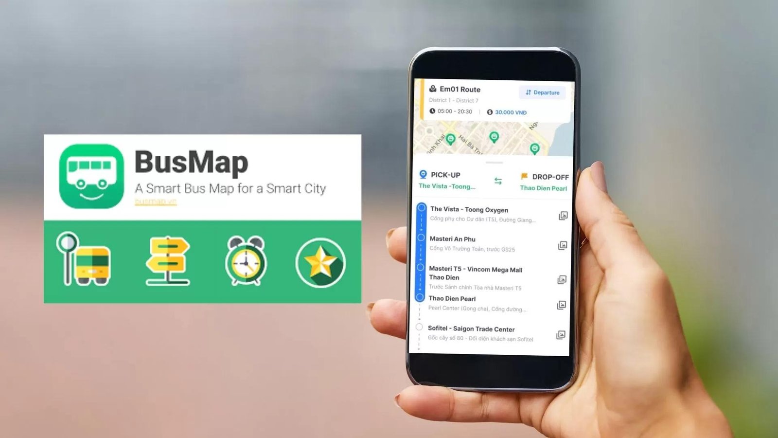 Using smartphone for navigation in Hanoi