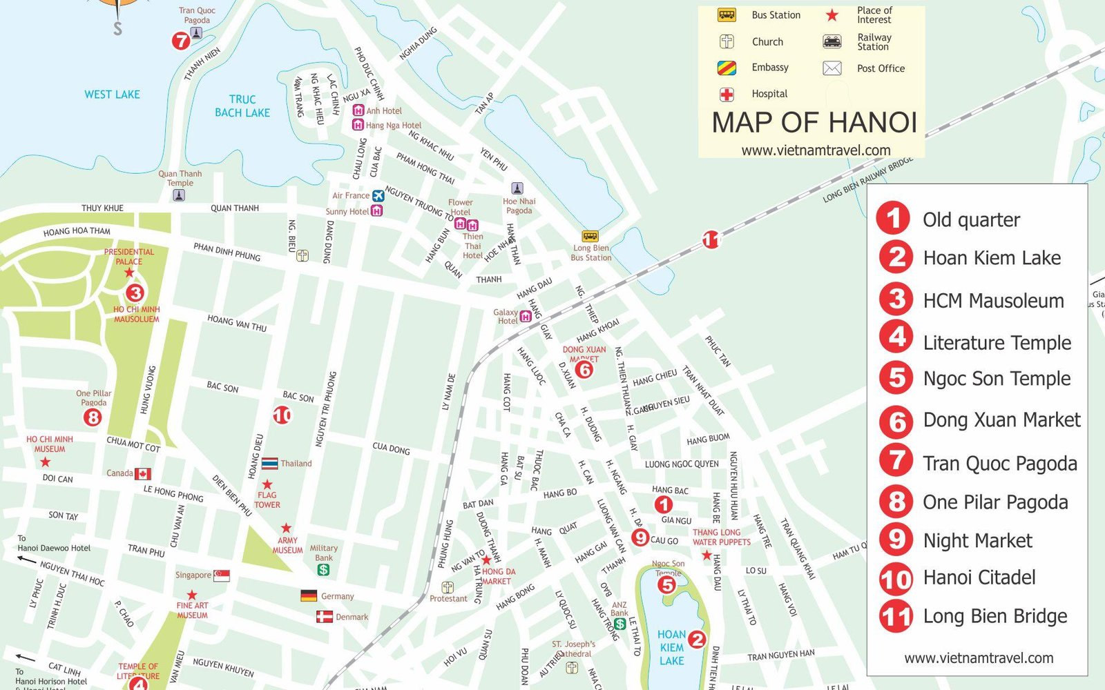 Tourist consulting map in French Quarter Hanoi