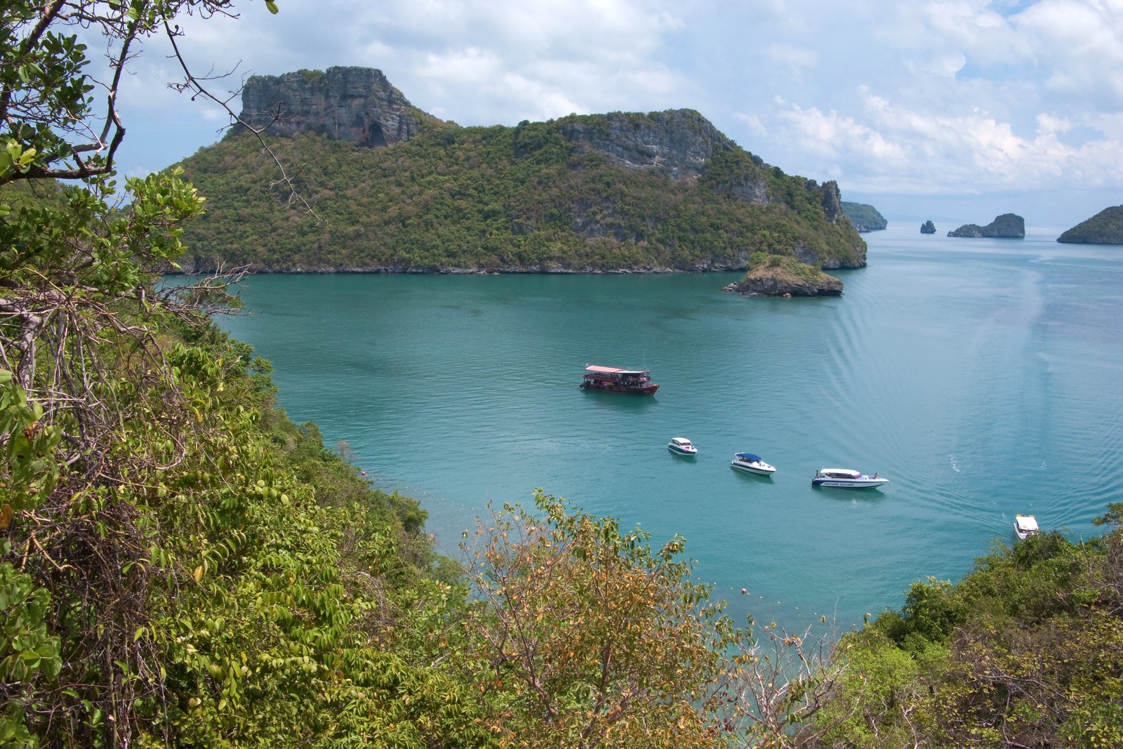 Crisp island bay with calm water for a romantic honeymoon escape