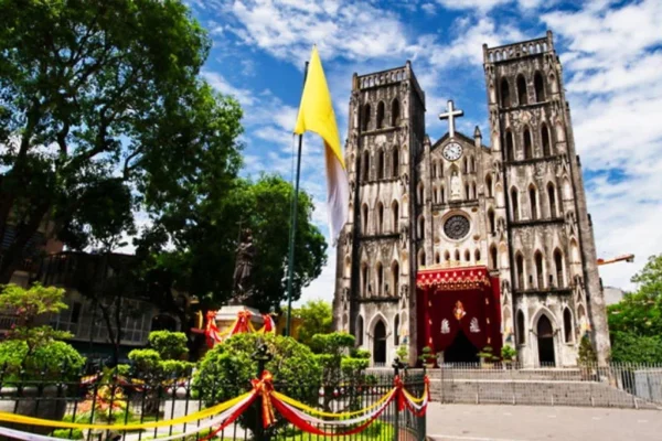 The St. Joseph Cathedral in Hanoi measures 20.5m wide and 64.5m long