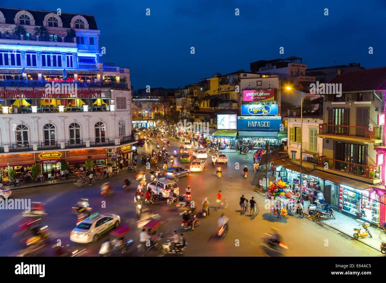 Street view of Ba Dinh District near Hanoi Old Quarter