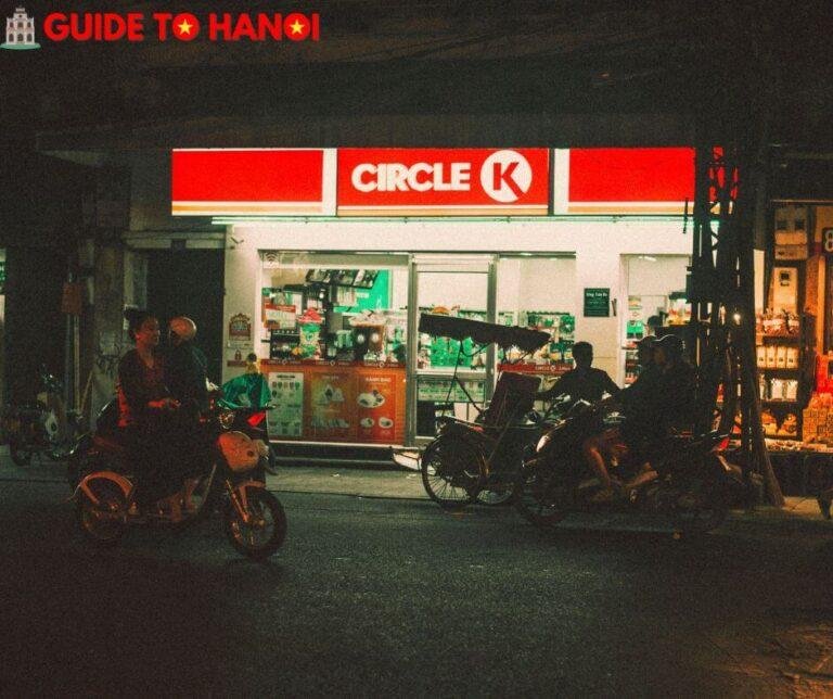 Circle K convenience store entrance in Hanoi Old Quarter