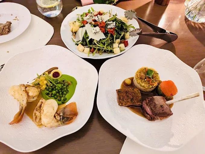 Elegant French table setting in Hanoi restaurant