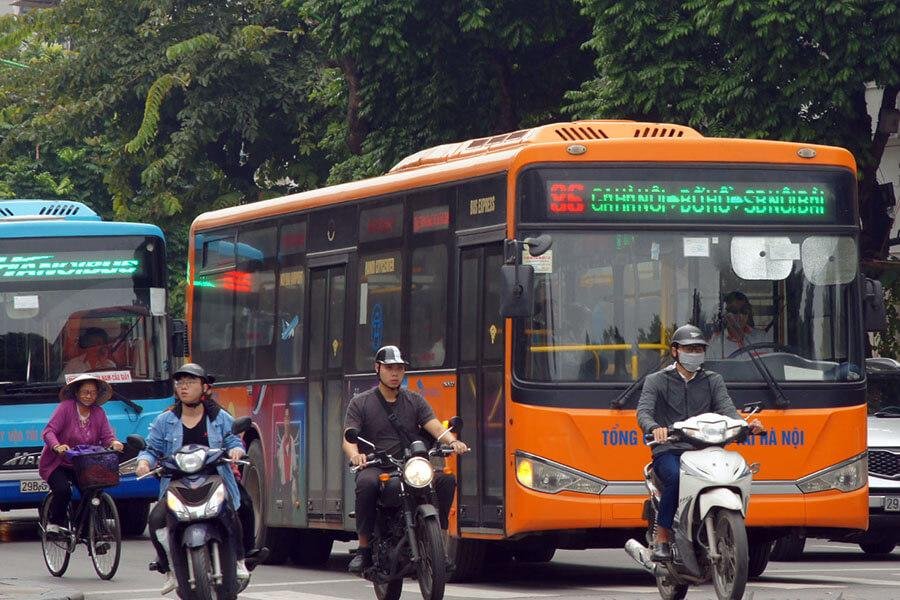 Buses at Noi Bai International Airport Hanoi