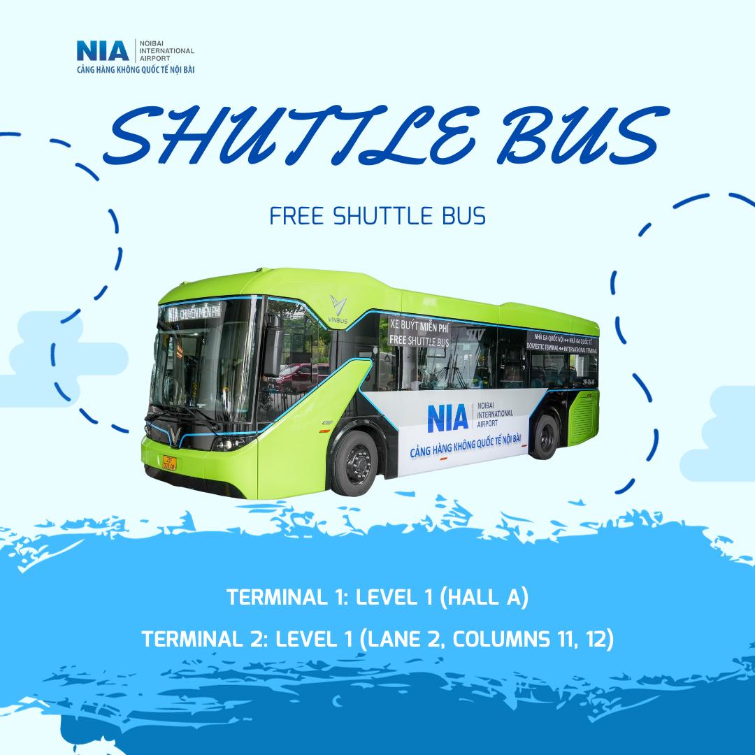 Airport express bus at Noi Bai Airport terminal