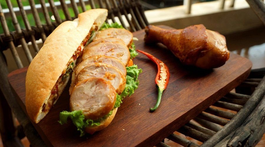 Different types of banh mi sandwiches in Hanoi
