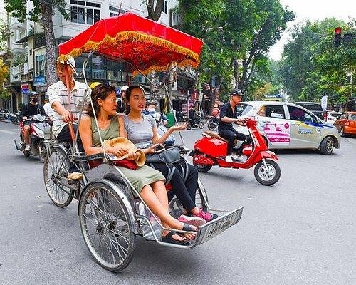 Crossing the street in Hanoi safely