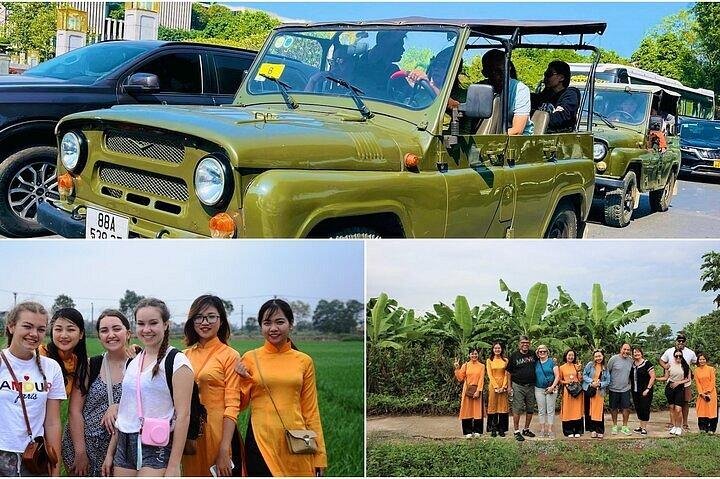 West Lake sunset Hanoi Jeep Tour