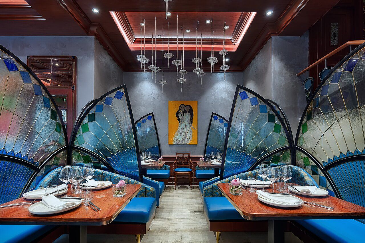 Elegant Vietnamese dining setup with traditional elements