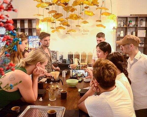 Modern specialty coffee roastery in Hanoi with traditional and contemporary equipment