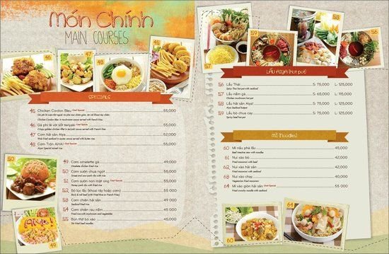 Price list at Vietnamese street food stall showing affordable local costs