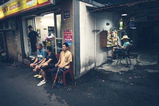 Vibrant street life in Hanoi with both modern and traditional elements
