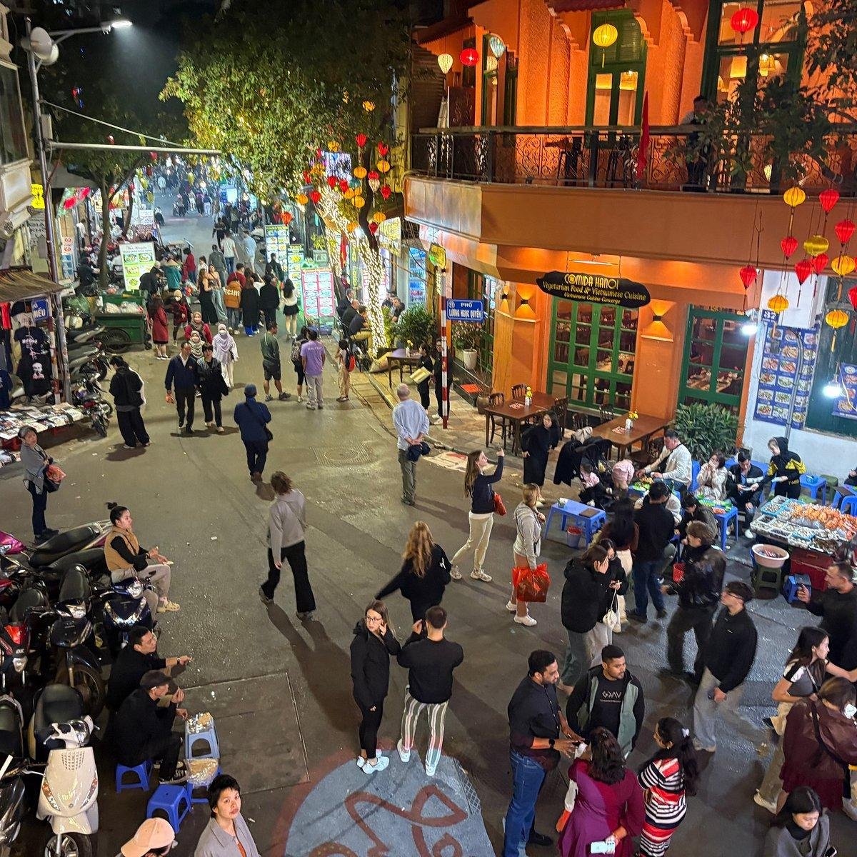 Hanoi Old Quarter at night sustainable travel