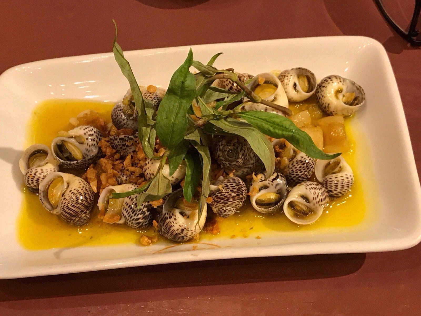 Various seafood dishes at Quan An Ngon in Hanoi