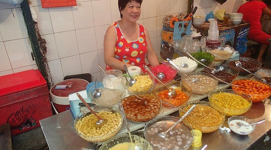Clean street food preparation in Hanoi