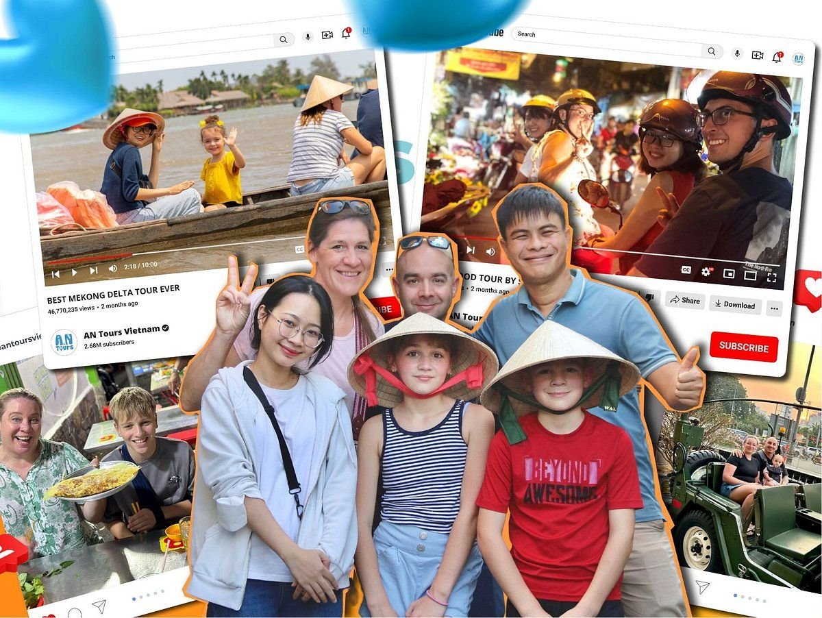 Small group enjoying street food tour with Vietnam Travelers guide in Hanoi
