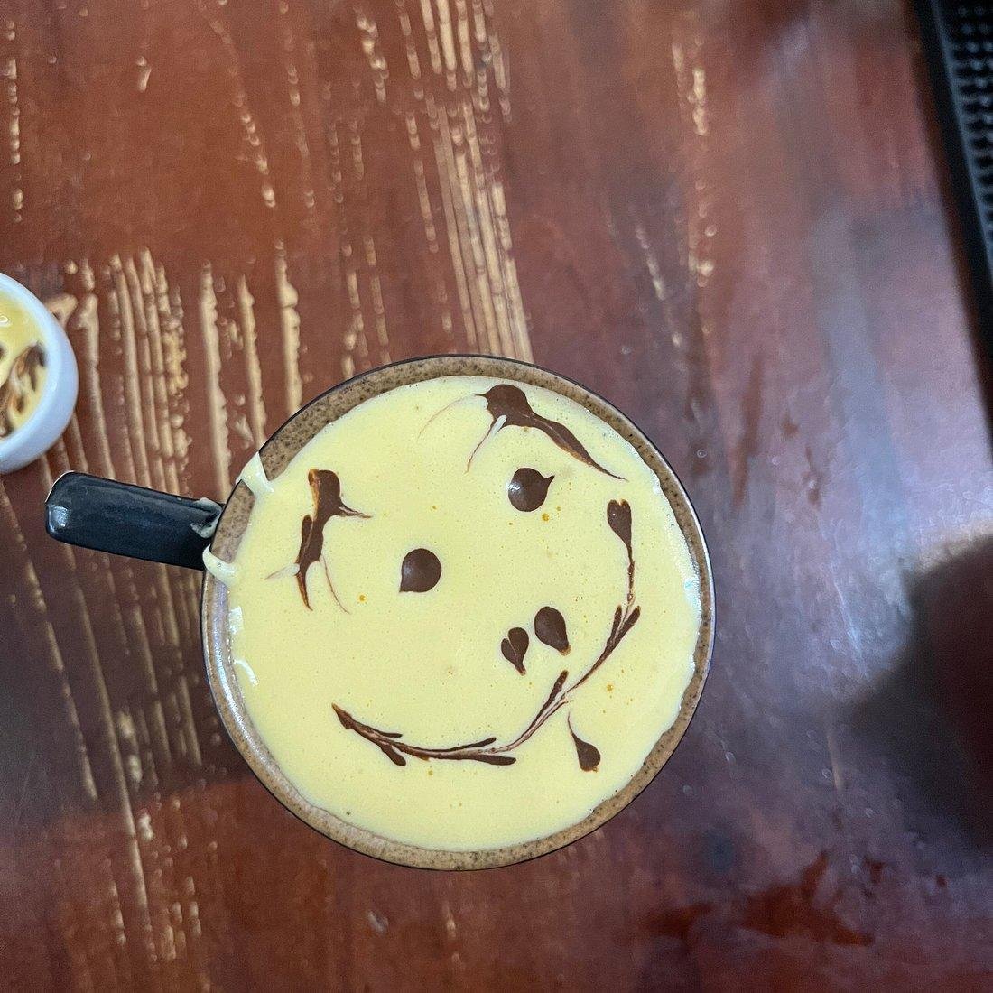 Couple sharing Vietnamese egg coffee