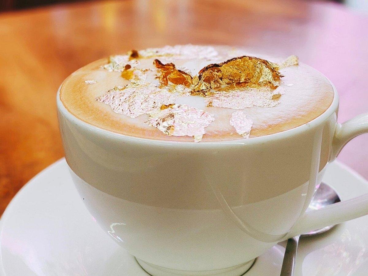 Traditional Vietnamese egg coffee (cà phê trứng) in a glass cup
