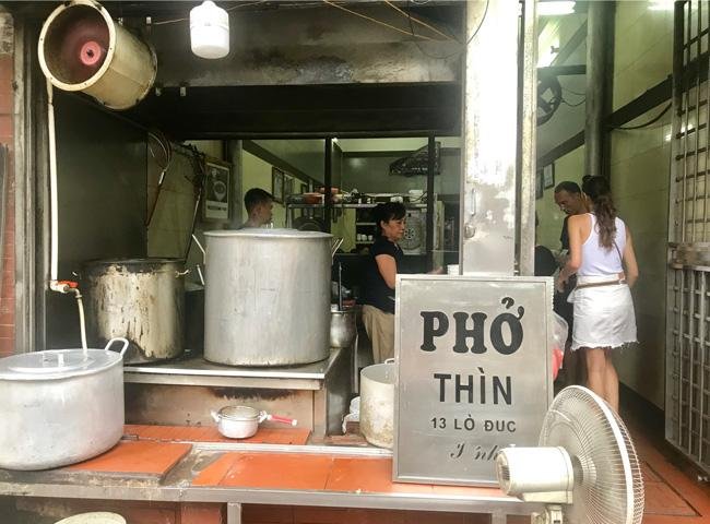 Traditional pho being served at local restaurant in French Quarter