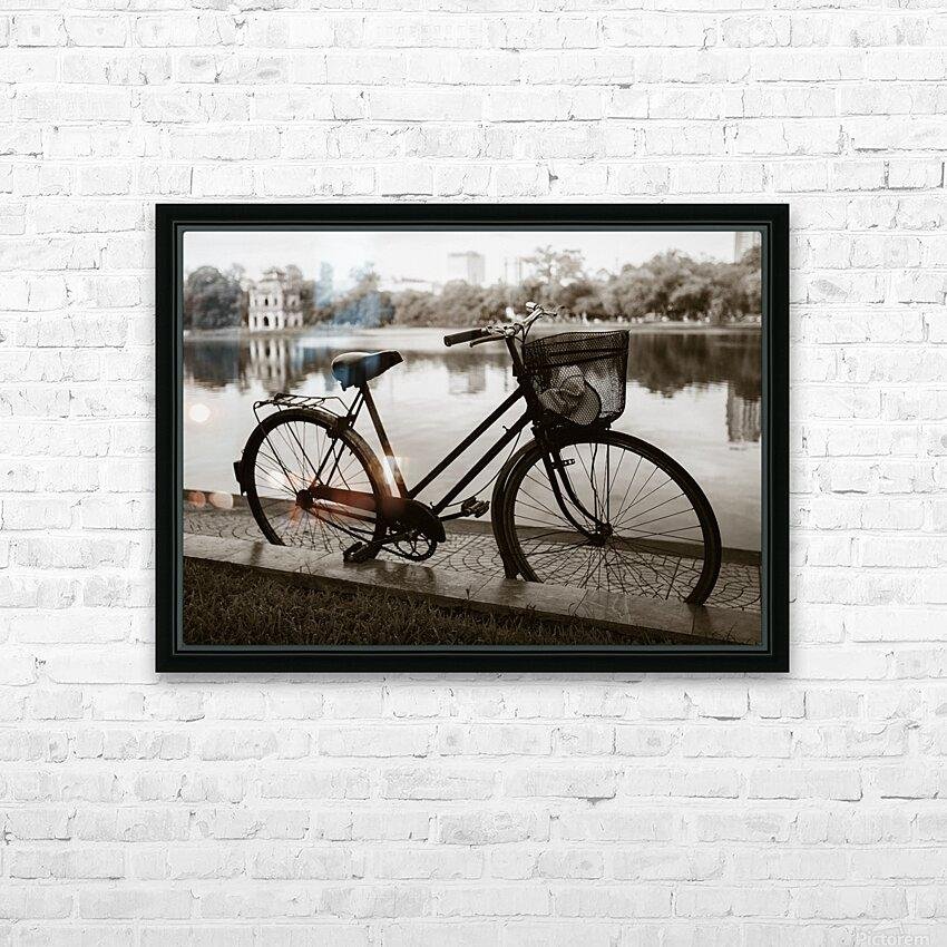 Vintage bicycle by Hoan Kiem Lake in Hanoi
