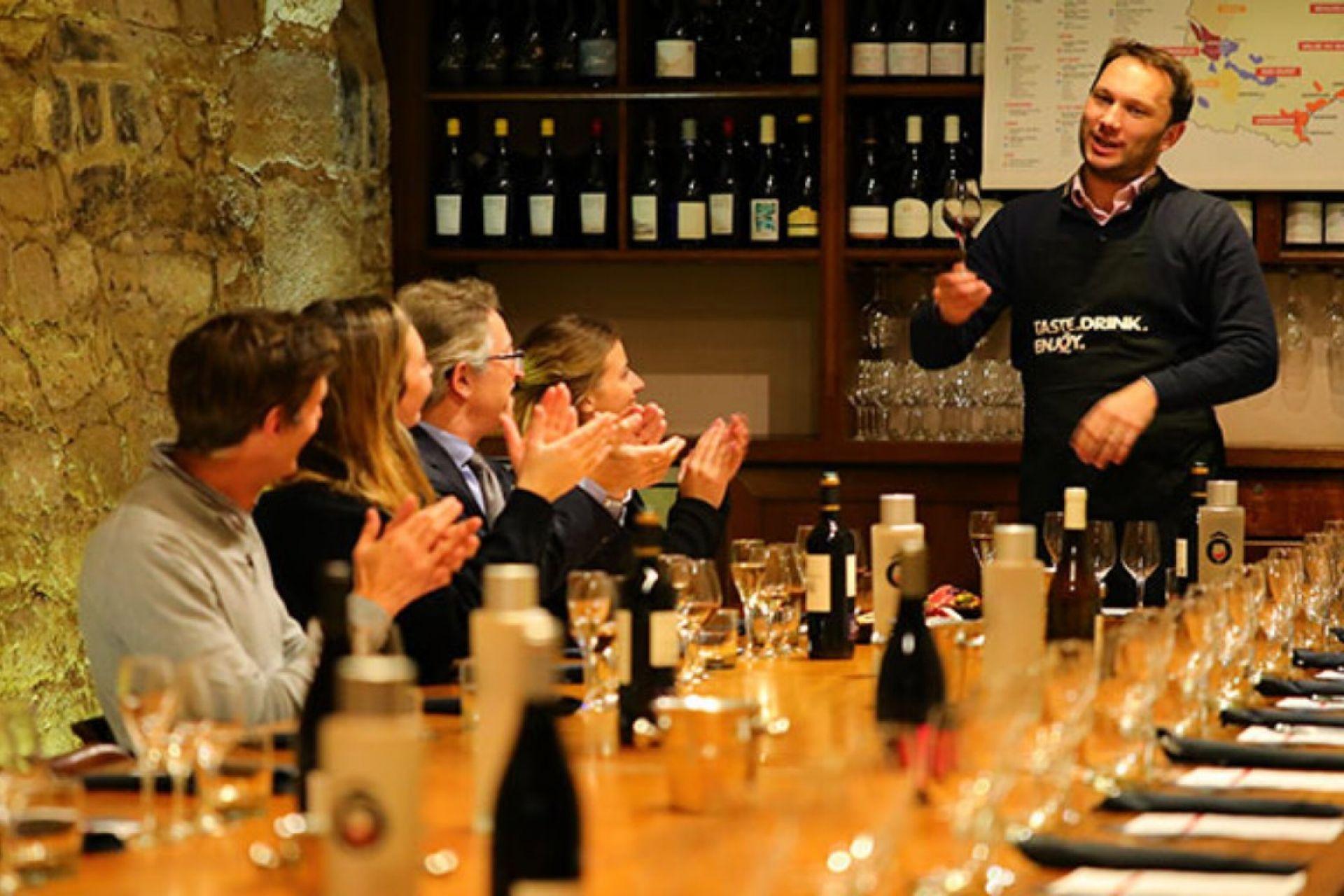 Wine tasting session at a French Quarter wine bar