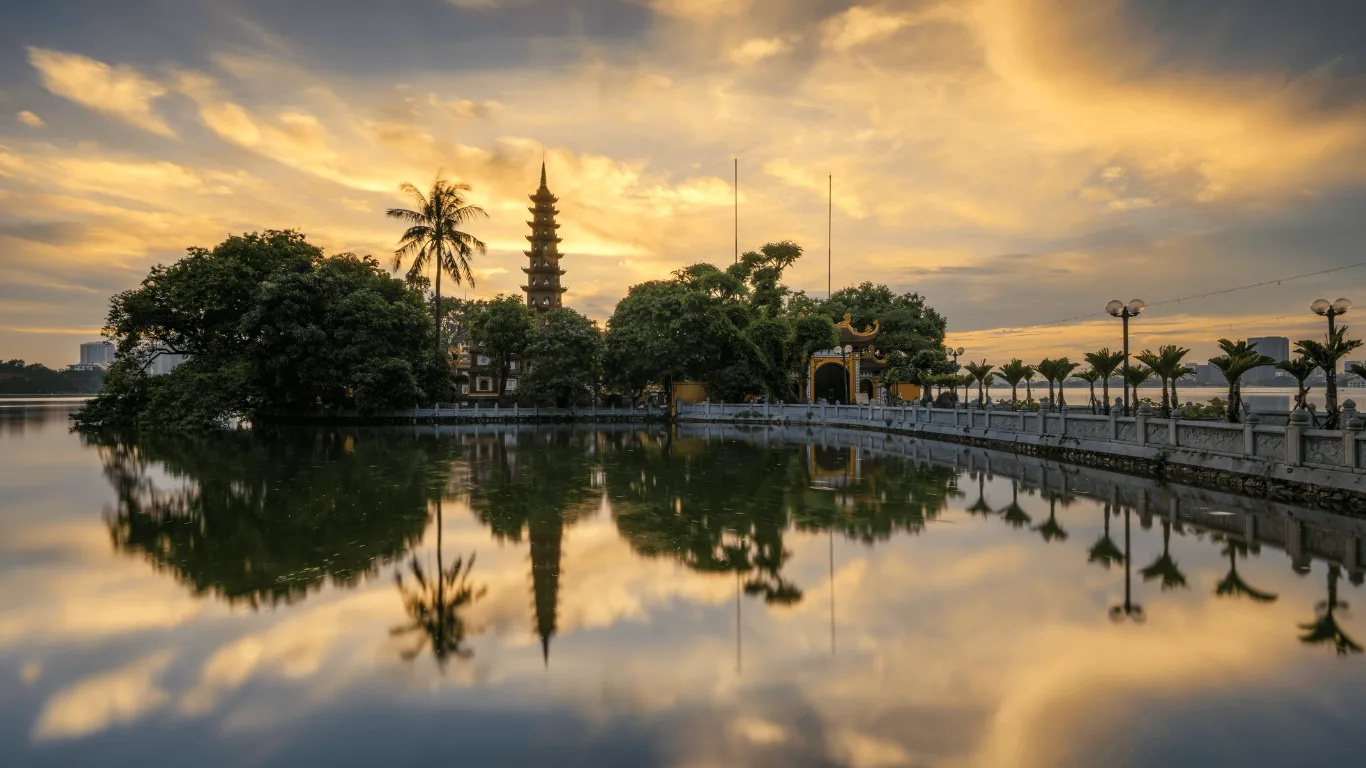 Temple of Literature — Hanoi's iconic landmark surrounded by lotus ponds