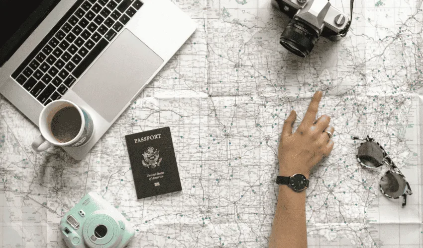 Planning a Mekong cruise itinerary from Vietnam to Cambodia on a map