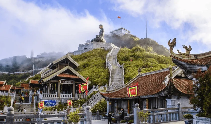 Two sacred temples on the summit of Fansipan 