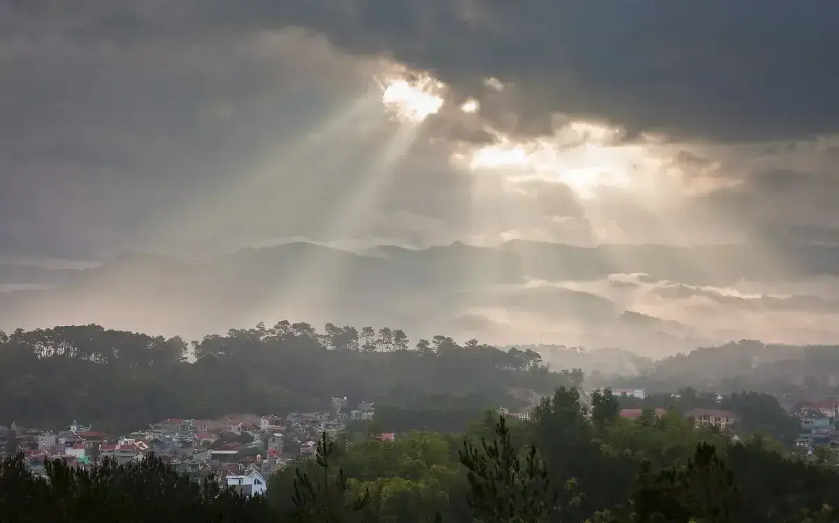 Panoramic view across Muong Thanh Valley in Dien Bien Phu