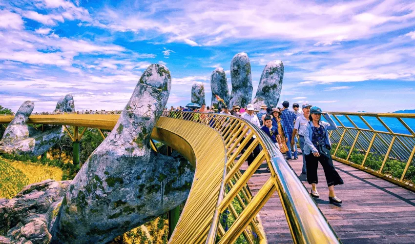 Da Nang's Golden Bridge - A popular spot for Instagram-worthy photos that captivates many tourists