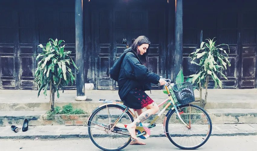Private biking tour exploring the traditional streets of Hoi An Vietnam